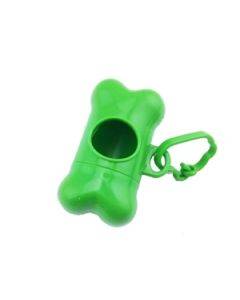 Dog Poop Dispenser Dog Poop Bag Bone Dispenser Case Pet Waste Bags(Green)