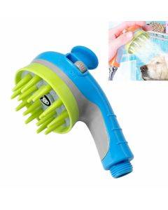 Pet Shower Shower Brush with Non-slip Handle Nozzle(Blue)