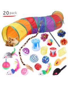 Pet Cat Toy Set Funny Cat Stick Plush Mouse Combo Toy