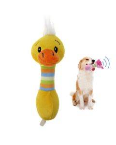 Cute Pet Dog Toys Chew Squeaker Animals Pet Toys Plush Puppy Honking Squirrel For Dogs Cat Chew Squeak Toy Dog Goods(Duck)