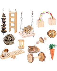 MT0018 Hamster Seesaw Climbing Ladder Gnawing Teeth String Wooden Set Toy