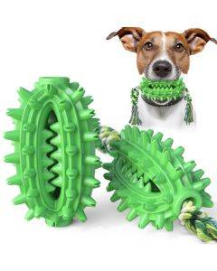 Dog Toy With Rope Prickly Pear Molar Stick Dog Toothbrush(Green)