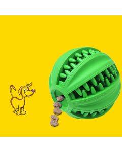 Pet Toy Cartoa Toy Pet Leaking Ball Mill Rubber Toy Cleansing Ball, Specification: Large (Green)