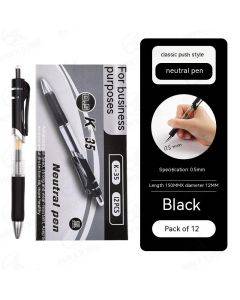 Push Action Neutral Pen 0.5mm Refill Ballpoint Pen