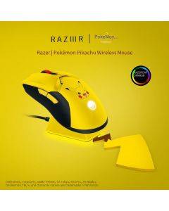 Viper Ultimate Pokémon Pikachu co-branded Viper wireless gaming mouse with charging base