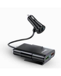 High-speed Charging Car Adapter with Four USB Ports.