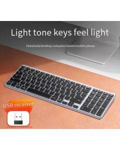 Ugreen KU005 Bluetooth / 2.4 GHz wireless membrane keyboard - black