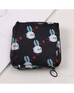 3pcs XK01 Cartoon Portable Waterproof Sanitary Storage Bag Cosmetic Bag(Black Rabbit)