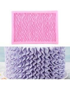 CC562 Food Grade Fondant Silicone Mold Pleated Skirt Cake Decorating Tool