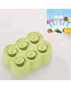 Mini DIY Creative Popsicle Mould Environmentally Friendly Silicone Ice Cube Ice Cream Mould, Style:Rectangular(Green)