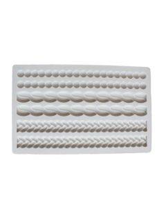 Pearl Twist Braided Fondant Cake Silicone Mold(Grey)