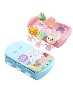 Cartoon Home Homemade Popsicle Mold Silicone Ice Cream Mold Children DIY Ice Box(Blue)