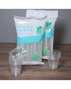 50pcs /Pack 180ml Disposable Cup Transparent PP Thickened Aviation Water Cup