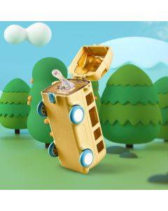 KT-1139 500ml Portable Leakproof Water Cup with Strap Cute Bus Shaped Sippy Cup, Color: Yellow