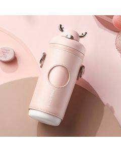 Saylee 500ml 316 Stainless Steel Messenger Thermos Cup(Pink)