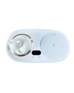 Household Smart Thermal InsulationTemperature Coaster Desktop Bedroom Office Heating Warming Coaster, US Plug(White)