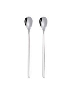 2 PCS Stainless Steel Spoon Creative Coffee Spoon Bar Ice Spoon Gold Plated Long Stirring Spoon