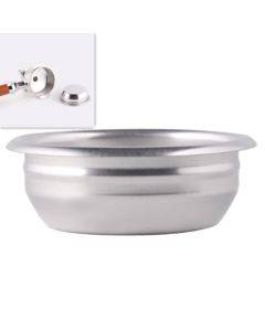 Semi-automatic Coffee Machine Stainless Steel Powder Bowl Brewing Head Filter Bottomless Handle Filter, Specification:Double Cup, Size:58mm Universal