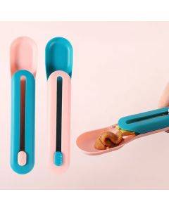 Cat Treats Scoop Feeder Feeding Spoon Cat Strip Squeezer Pet Canned Spoon Shovel Liquid Snack Spoon