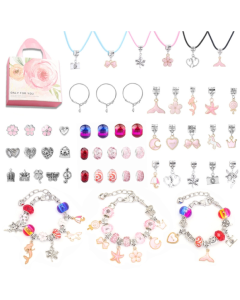 Colorful Crystal Cartoon DIY Jewelry Children Bracelet(Pink)