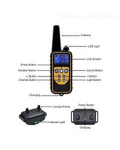 Dog Training Shock Collar Dog Pets Reflective Trainer Anti Bark Rechargable Behaviour Training For Pets