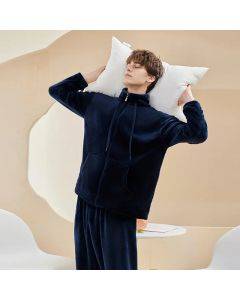 Coral Fleece Home Clothes Warm Couple Pajamas Suit
