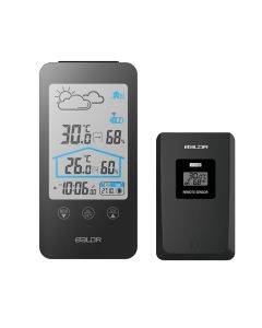 BALDR alarm clock calendar moon phase touch key wireless indoor and outdoor temperature and humidity counting display weather station weather forecast