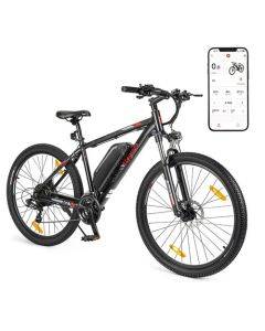 Eleglide M2 27.5" Electric Moped Mountain Bike 250W Motor 25km/h Speed 36V 15Ah Battery 125km Max Range, 120kg Max Load Shimano 24-Speed Gear Hydraulic Disc Brakes, APP Control - Black