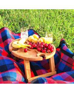 Folding Picnic Table-With Glass Holder