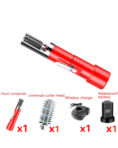 Electric fish scaling machine Home automatic wireless scaling tool national standard black single battery + cutter head