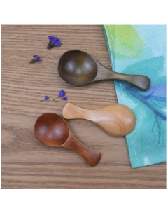 10 pieces sold, wooden short-handled wide-mouth milk powder spoon, wooden seasoning tea spoon, style: Type A logs