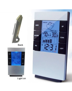 Household Digital LCD Display Hygrometer Thermometer Temperature Hygrometer Clock Alarm