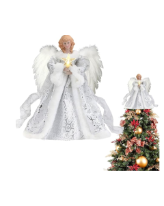 anjo enfeites natal | Pendente árvore anjo acrílico co luz | Estátua anjo elegante copa árvore brilhante para decoração árvore natal interna ao ar livre festa Sritob
