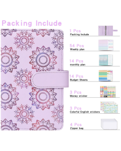 A6 Cash Budget Book Portable Calendar Weekly Planner Monthly Planner Loose-leaf Notepad