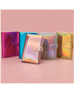 Dazzling color laser macaron loose-leaf notebook A6 notepad shell without inner pages