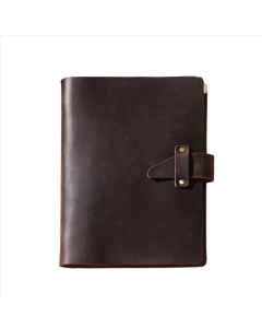A5 cowhide vintage loose-leaf notebook diary office business simple notepad crazy horse leather handbook