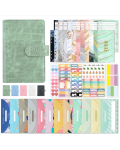 A6 YMX-012 Patchwork Macaron Loose-leaf Notebook Cash Budget Financial Planning Handbook