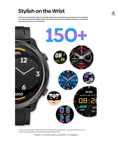 bosnyyds Relógio Inteligente com GPS Stratos 2 Lite Tela IPS FullTouch de 1,32 polegadas Rastreador de fitness 5ATM à prova d'água Oxigênio no sangue/sono/frequência cardíaca