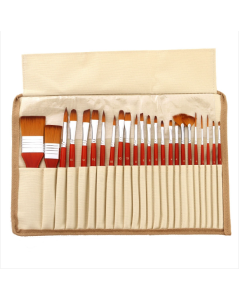 Bamboo Pavilion 24 pieces/set sold nylon brush set painting watercolor brush with cloth bag