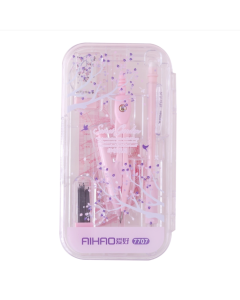 Hobby 2 sets sold as a set Circle gauge / automatic pencil / eraser / refill / ruler / protractor stationery set Color random delivery