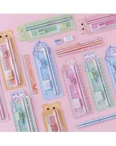 Elementary School Pencils Stationery Learning Supplies Set (Color Random)