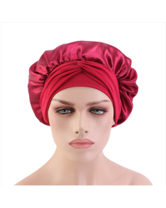 L622 Women Silk Night Sleep Hats Double Layer Head Cover Custom Shower Cap Custom sleeping cap Adjustable silk Satin Bonnet