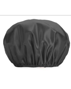Hot sale solid satin extra large bath shower cap double layer waterproof bonnet bathing cap