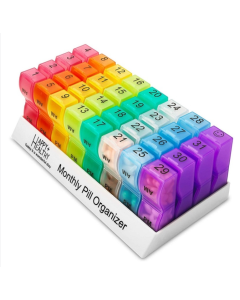 January 31 Compartments Plastic Colorful Pill Box Family Individual Dispensing Pill Organizer (20.5x10.3x7cm)