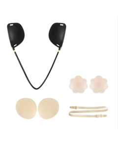 XD00001 Shaping Silicone Breast Patch Frontless Underwear Adjustable Anti-Sagging Gathering Bra Set