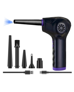 Espanador de Ar Comprimido Sem Fio, Espanador de ar Elétrico para Teclado de Computador Portátil, Espanador de ar Eletrônico Portátil de 50.000 rpm, Soprador de ar Recarregável de 6.000 mah