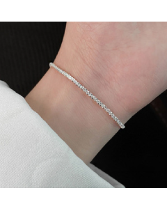 S925 sterling silver baby's breath bean bracelet for women, specifications: SL0004