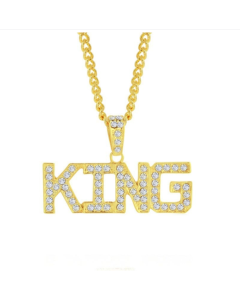 1010401701 KING exaggerated hip hop necklace clavicle chain