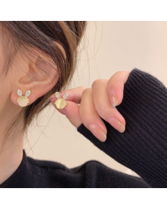 Shell double layer earrings with diamond earrings, color: EH1222