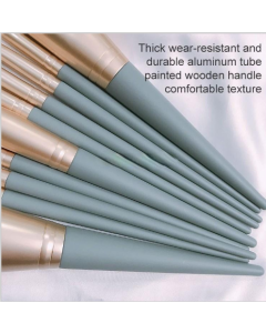 10 pieces/set of corn silk fiber hair powder brushes for face and eye makeup brushes, style: with pink cylinder